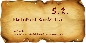 Steinfeld Kamélia névjegykártya